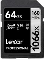 📷 lexar professional 1066x 64gb sdxc uhs-i card silver series - high-speed read of up to 160mb/s - ideal for dslr and mirrorless cameras (model: lsd1066064g-bnnnu) logo