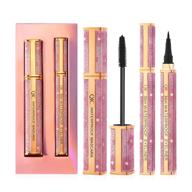 👁️ okenten waterproof eyeliner pencil and mascara set - 4d silk fiber, long-lasting black mascara for thickening eyes makeup, smudge-proof and all-day wear logo