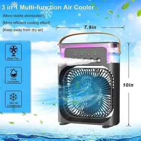 img 3 attached to Portable Conditioner Personal Evaporative Humidifier Heating, Cooling & Air Quality