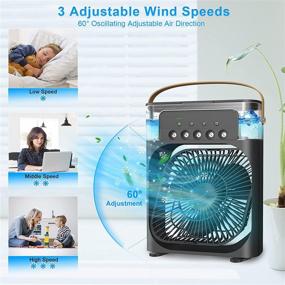 img 2 attached to Portable Conditioner Personal Evaporative Humidifier Heating, Cooling & Air Quality