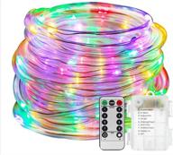 🎄 colorful 33ft rope lights with remote control for outdoor decor - 100 leds, waterproof string lights, 8 modes - perfect colors for halloween & christmas, fairy lighting for home garden logo