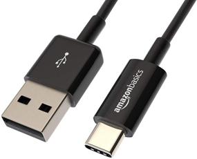 img 4 attached to Black 3ft (0.9m) USB Type-C to USB-A 2.0 Male Charger Cable by Amazon Basics - 1 Count, 1-Pack