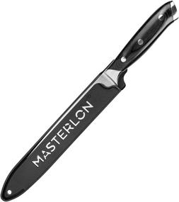 img 3 attached to 🔪 Нож-разделочный MASTERLON черного цвета с тройными заклепками и лезвием из нержавеющей стали длиной 8 дюймов