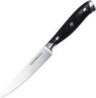 🔪 нож-разделочный masterlon черного цвета с тройными заклепками и лезвием из нержавеющей стали длиной 8 дюймов логотип