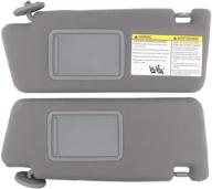 enhance visibility and style with newyall set of 2 gray sun visors - left & right sides (no vanity light) logo