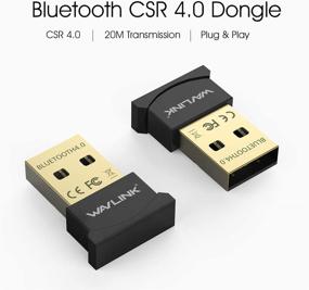 img 3 attached to 🔌 WAVLINK Wireless Bluetooth CSR 4.0 Dongle: Low Energy USB Adapter for PC Laptop Desktop Headset - Gold-Plated Plug&amp;Play Micro Dongle