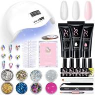 🌟 sxc cosmetics p-11 poly extension gel nail kit - lazy girl series with 48w uv lamp: all-in-one poly nail gel extension, gel builder for enhancement - perfect starter kit for nail technicians logo