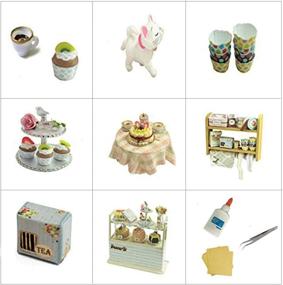 img 3 attached to 🏠 ASIDIY Wooden Dollhouse Set: Exquisite Miniature Furniture, Dolls, and Accessories