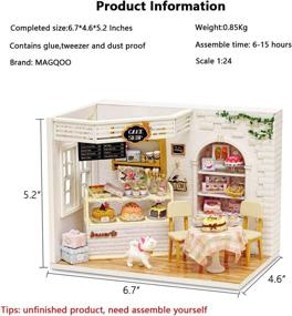 img 2 attached to 🏠 ASIDIY Wooden Dollhouse Set: Exquisite Miniature Furniture, Dolls, and Accessories