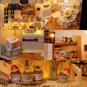 img 1 attached to 🏠 ASIDIY Wooden Dollhouse Set: Exquisite Miniature Furniture, Dolls, and Accessories