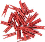 🎨 just artifacts 48pc red glitter 2-inch craft wood clothespins/peg pins - sparkling and sturdy! logo