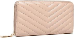 img 3 attached to 🌼 Daisy Rose Women's RFID Blocking Zip Around Wallet & Phone Clutch in Vegan Leather: Secure and Stylish