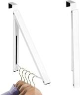 🚪 white over the door closet valet - single hook retractable collapsible folding hanging rack organizer for clothes & towels - ideal for bathrooms, dorm rooms, etc. (includes one hook) logo