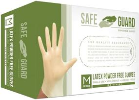 img 1 attached to 🧤 Safeguard Latex Powder Free Gloves: A Medium-Sized Pack of 100 for Effective Protection
