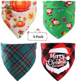 img 4 attached to Triangle Reversible Christmas Holidays Bandanas