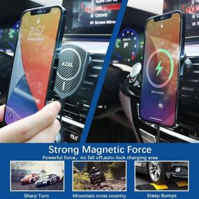 img 3 attached to 🚗 AZXL Magnetic Wireless Car Charger: Fast Charging Mount for iPhone 12 Models with Secure Air Vent Clamp