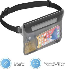 img 2 attached to 🌊 Canotagio Waterproof Pouch with Waist Strap - Ultimate Dry Bag for Kayak, Beach & More | Men's Fanny Pack - Keeps Your Belongings Safe & Dry | Water-Resistant Clear Design in Black