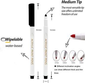 img 2 attached to Яркие акриловые маркеры для живописи - 25 цветов для роков, керамики, стекла, дерева, холста, обуви, кружек и многое другое! Идеальные материалы для ремесел для взрослых и детей.