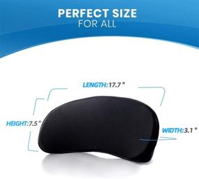 img 3 attached to Premium Lumbar Support Pillow for Car Seat – Revolutionary Memory Foam Lower Back Cushion for Optimum Comfort and Pain Relief in Waist & Hip - Ideal for Car, Office Chair, Recliner - Elegant Black Design