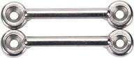 🔗 amarine made heavy-duty stainless steel bimini top strap pad eye footman's loop set of 6, ideal for jeep, corvette, buggy, kayak tie downs логотип