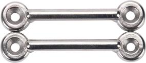 img 1 attached to 🔗 Amarine Made Heavy-Duty Stainless Steel Bimini Top Strap Pad Eye Footman's Loop Set of 6, Ideal for Jeep, Corvette, Buggy, Kayak Tie Downs