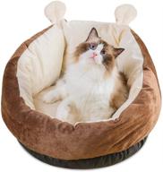 washable cute cat bed house logo