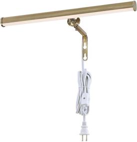 img 4 attached to Westinghouse Lighting 14 Inch 4 Watt Adjustable LED Picture Light | Decorative Hinge | Antique Brass Finish | 3000K