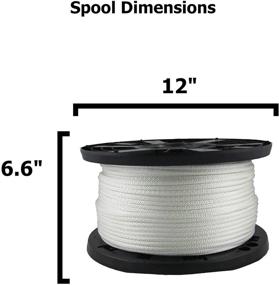 img 2 attached to 🔒 Industrial Grade 1/4 Inch Knotrite Nylon Rope - 500 Foot Spool - High UV and Abrasion Resistance