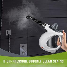 img 1 attached to 🔥 Home Use Handheld Steam Cleaner, Pressurized All-Natural Steamer with 11 Piece Accessory Set for Carpet Cleaning and Multi-Surface