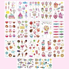 img 3 attached to 🍦 180PCS Ooopsi Ice Cream Temporary Tattoos for Kids - Sweet Summer Tattoos Sticker Pack for Girls - Ice Cream, Lollies, Cookies, Cakes - Ideal for Birthday Parties, Decorations, and Favors - 17 Sheets Included