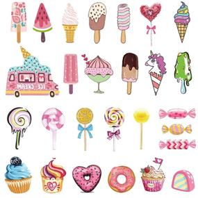 img 4 attached to 🍦 180PCS Ooopsi Ice Cream Temporary Tattoos for Kids - Sweet Summer Tattoos Sticker Pack for Girls - Ice Cream, Lollies, Cookies, Cakes - Ideal for Birthday Parties, Decorations, and Favors - 17 Sheets Included
