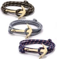 ⚓ 3pcs personalized vintage boat anchor multi-layer handmade bracelet by pingyongchang logo