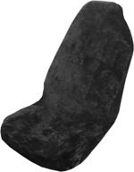 🐑 black sheepskin seat cover - masque 63811: enhance comfort and style logo