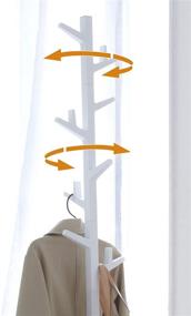 img 1 attached to 🌳 White Yamazaki Home Rack Tree - Standing Coat and Hat Hanger Combo, Uni-Sized