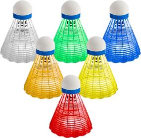 img 4 attached to 🏸 ACMIND 6-Pack LED Nylon Badminton Shuttlecocks - Glow-in-the-Dark Birdies for Outdoor and Indoor Sports - Light-up Shuttlecock Birdie Balls Set for Backyards