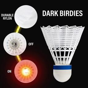 img 1 attached to 🏸 ACMIND 6-Pack LED Nylon Badminton Shuttlecocks - Glow-in-the-Dark Birdies for Outdoor and Indoor Sports - Light-up Shuttlecock Birdie Balls Set for Backyards