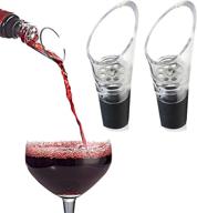 🍷 trovety 2-pack wine aerator pourer spout – enhance flavors of red wines with 2-in-1 diffuser oxygenator and pouring dispenser – silicone aeration breather логотип