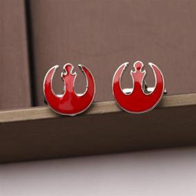 img 3 attached to CENWA Cufflinks Rebel Alliance Jewelry