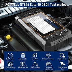 img 1 attached to 🔧 FOXWELL OBD2 Сканер, NT644 Элитный: 19-ти функциональное сброса обслуживания, инструмент для диагностики всех систем с функцией кровоточения ABS, SAS/TPMS/обучение дроссельной заслонки, ЭПБ, сброс масляного индикатора