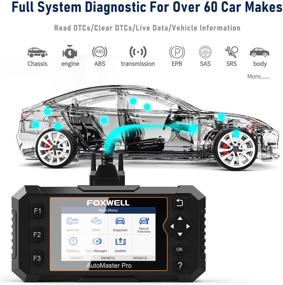 img 3 attached to 🔧 FOXWELL OBD2 Сканер, NT644 Элитный: 19-ти функциональное сброса обслуживания, инструмент для диагностики всех систем с функцией кровоточения ABS, SAS/TPMS/обучение дроссельной заслонки, ЭПБ, сброс масляного индикатора