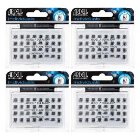 img 4 attached to Ardell Long Black False Eyelashes Individual Trios - 4 Pack, Enhanced for SEO