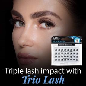 img 3 attached to Ardell Long Black False Eyelashes Individual Trios - 4 Pack, Enhanced for SEO