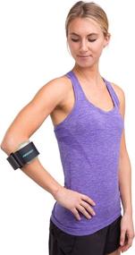 img 2 attached to 🎾 Aircast Pneumatic Armband: Tennis & Golf Elbow Support Strap, Black