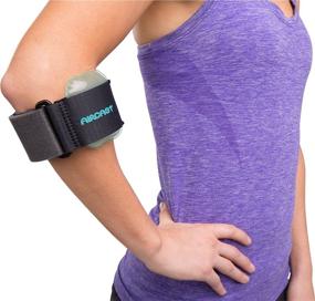 img 1 attached to 🎾 Aircast Pneumatic Armband: Tennis & Golf Elbow Support Strap, Black