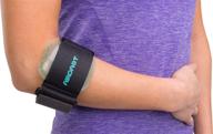 🎾 aircast pneumatic armband: tennis & golf elbow support strap, black логотип