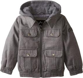 img 1 attached to 🧥 Faux Wool Bomber Coat with Hood for Little Boys - iXtreme