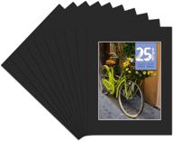golden state art: 16x20 black picture mats (pack of 25) - white core, bevel cut for 11x14 photo logo
