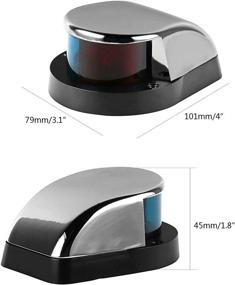 img 3 attached to LEANINGTECH LED Boat Navigation Lights - Marine Navigation Lamp for Boat, Pontoon, Yacht, and Skeeter - Red and Green LEDs