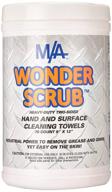 🧼 wonder scrub hand & surface cleaning towels 70 ct tub – industrial strength, heavy duty mechanic's wipes with patented formula logo