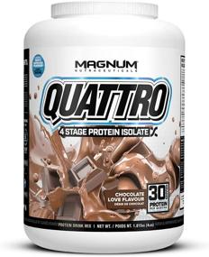 img 4 attached to 🍫 Quattro Chocolate Love: Nutrient-packed Lactose-Free Protein Powder for Men & Women (4 lbs.) by Magnum Nutraceuticals